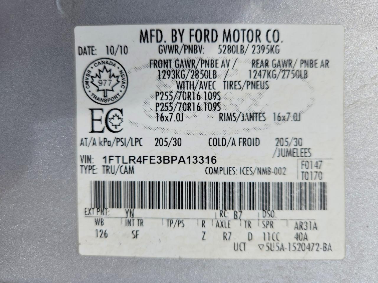 2011 FORD RANGER SUPER CAB photo 25