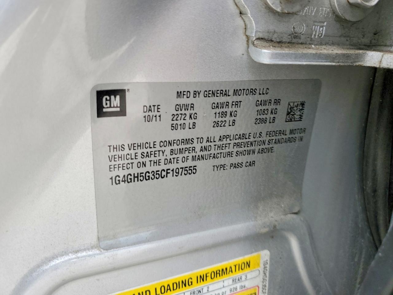 2012 BUICK LACROSSE PREMIUM photo 34