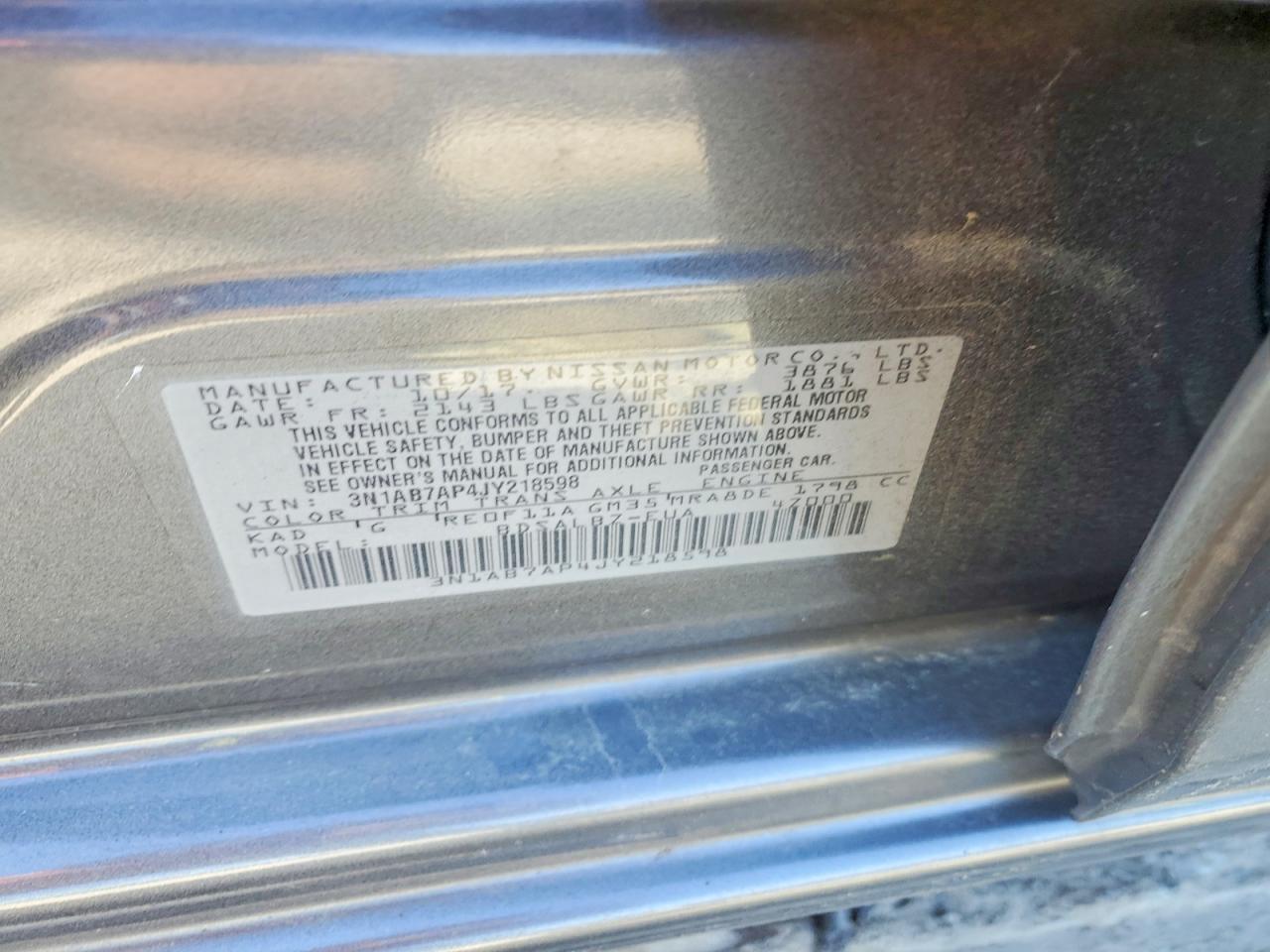 2018 NISSAN SENTRA S photo 12