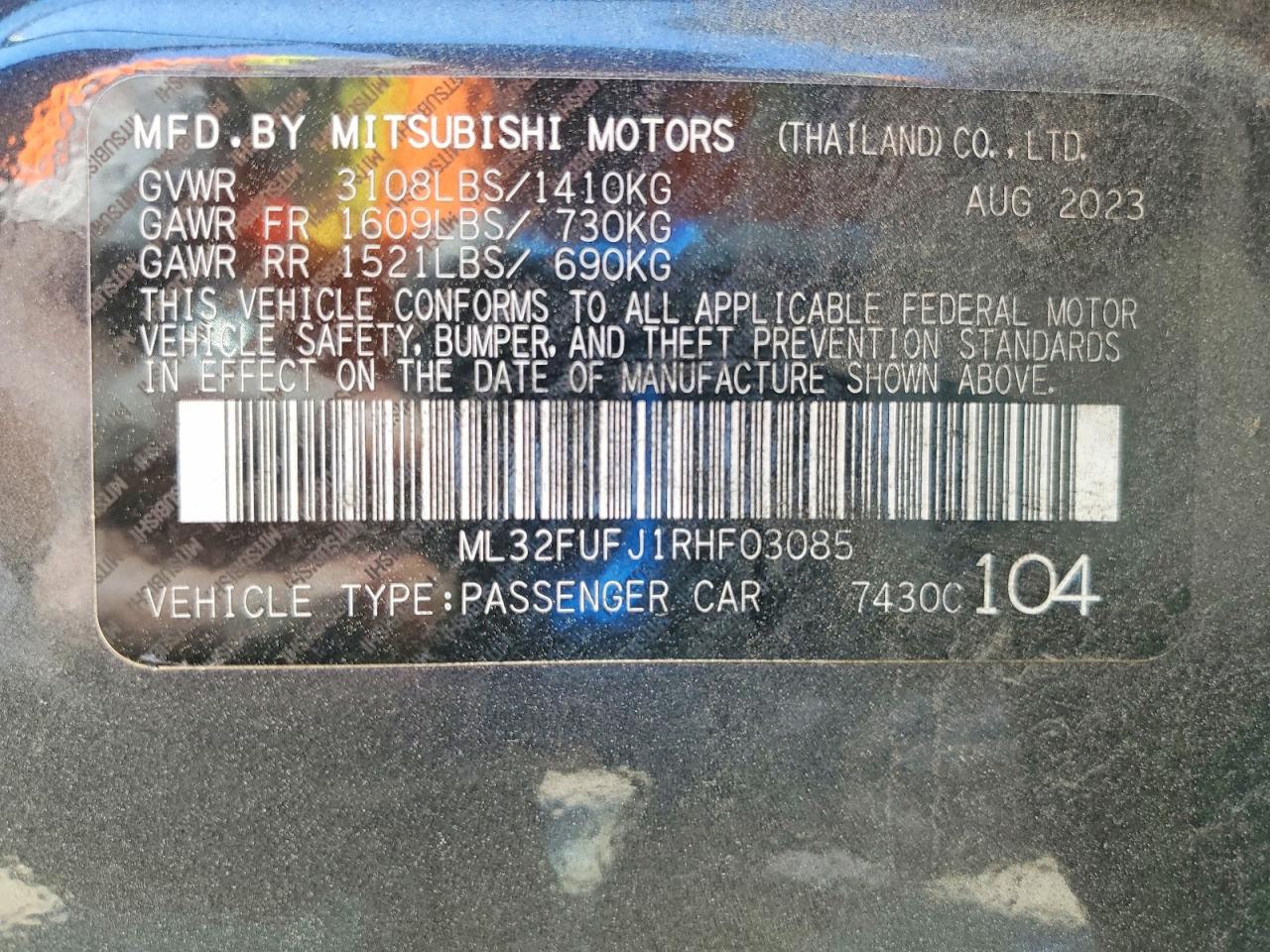 2024 MITSUBISHI MIRAGE G4 ES photo 34