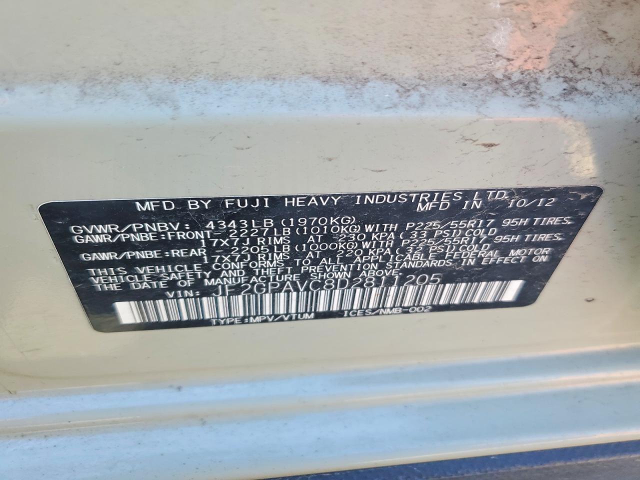 2013 SUBARU XV CROSSTREK 2.0 PREMIUM photo 25