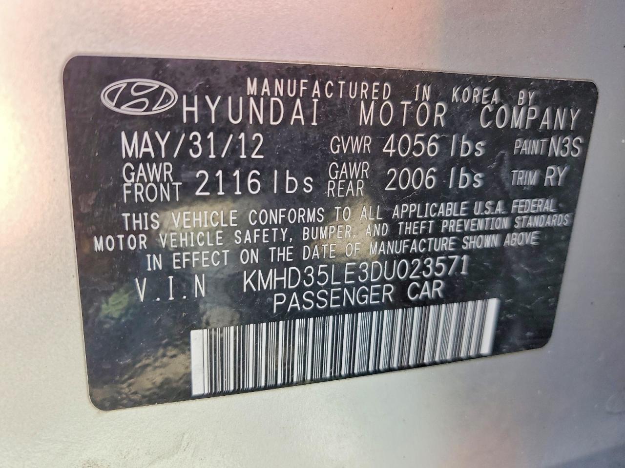 2013 HYUNDAI ELANTRA GT BASE photo 12