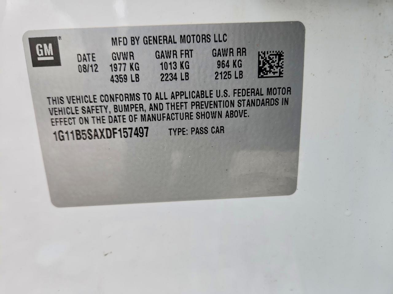 2013 CHEVROLET MALIBU LS photo 23