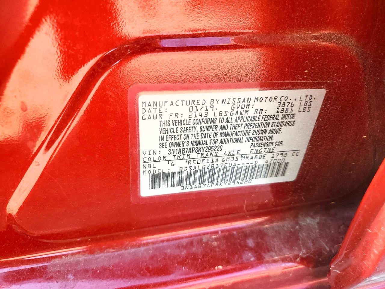2019 NISSAN SENTRA SL photo 23