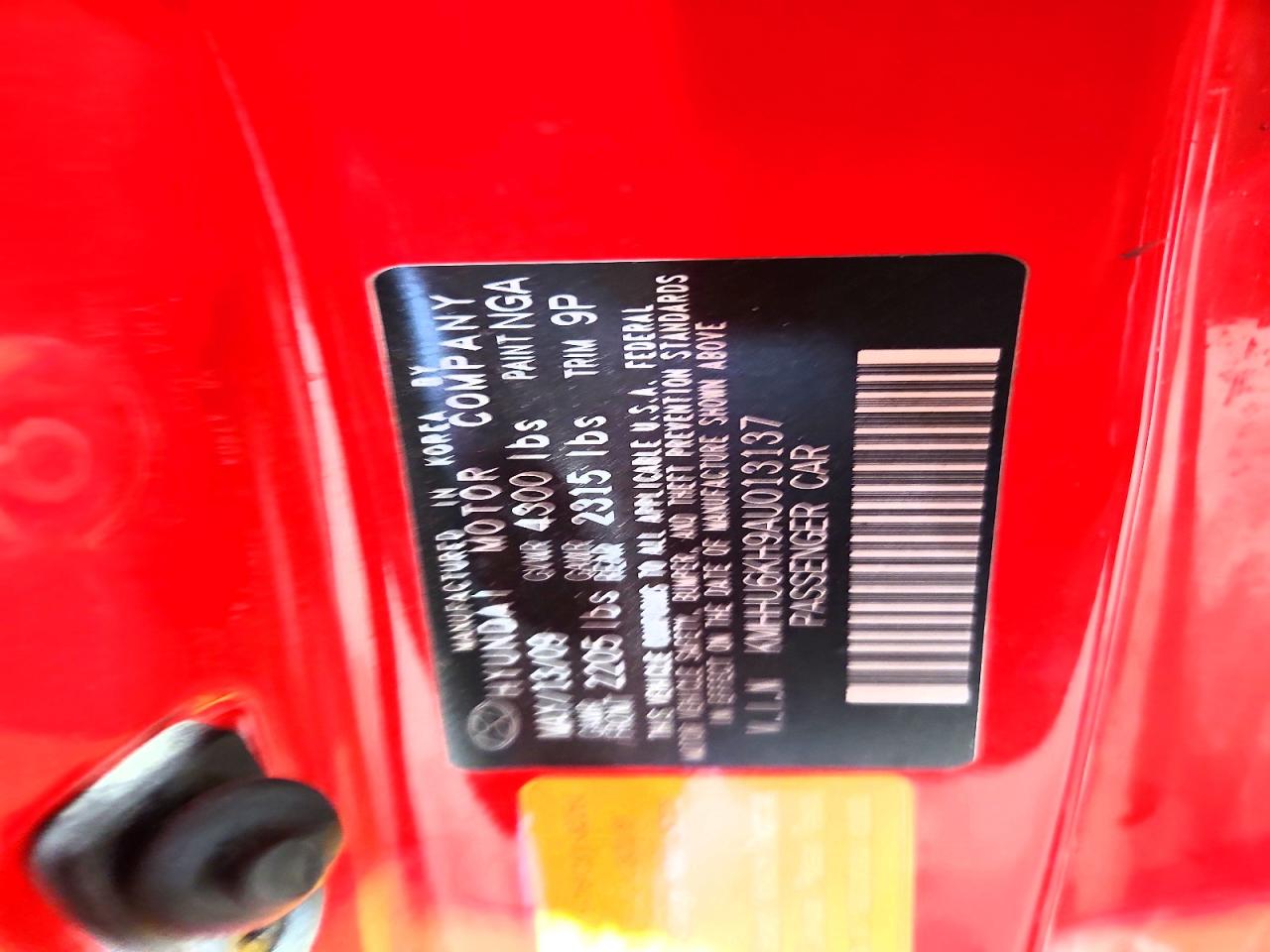 2010 HYUNDAI GENESIS COUPE 3.8L photo 23
