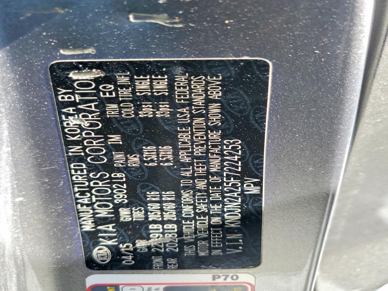 2015 KIA SOUL BASE photo 37