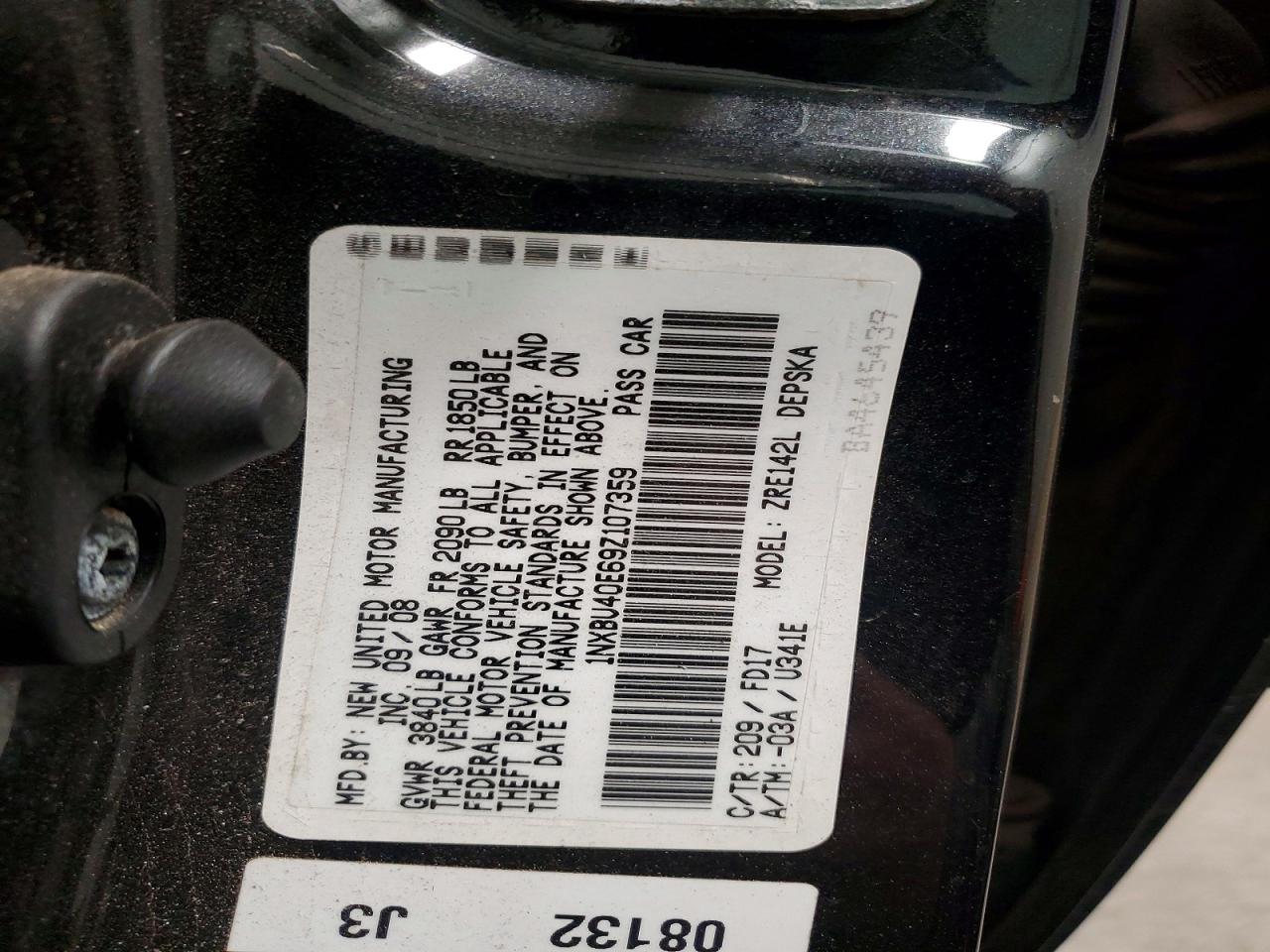 2009 TOYOTA COROLLA S photo 23