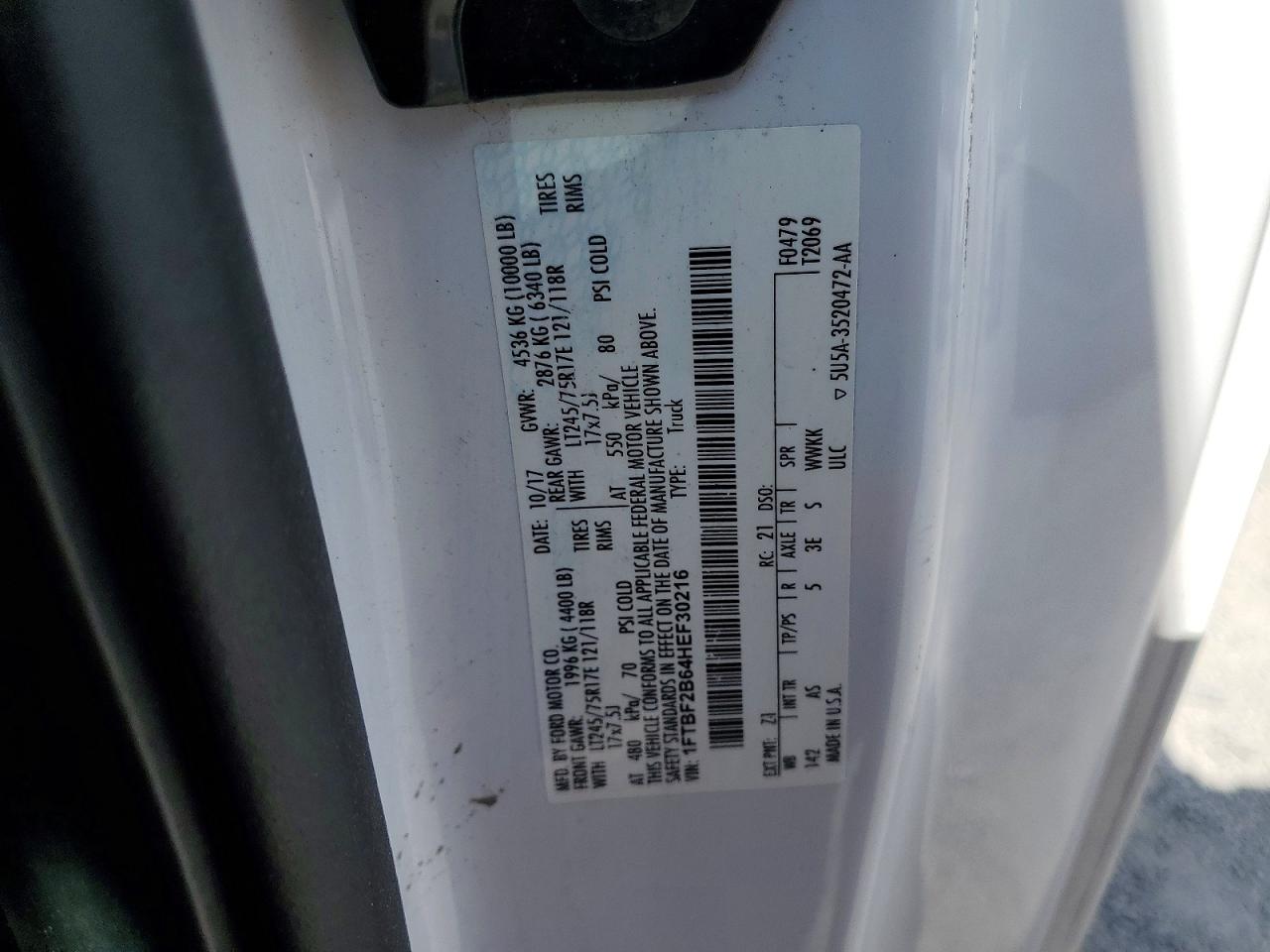 2017 FORD F250 SUPER DUTY photo 12