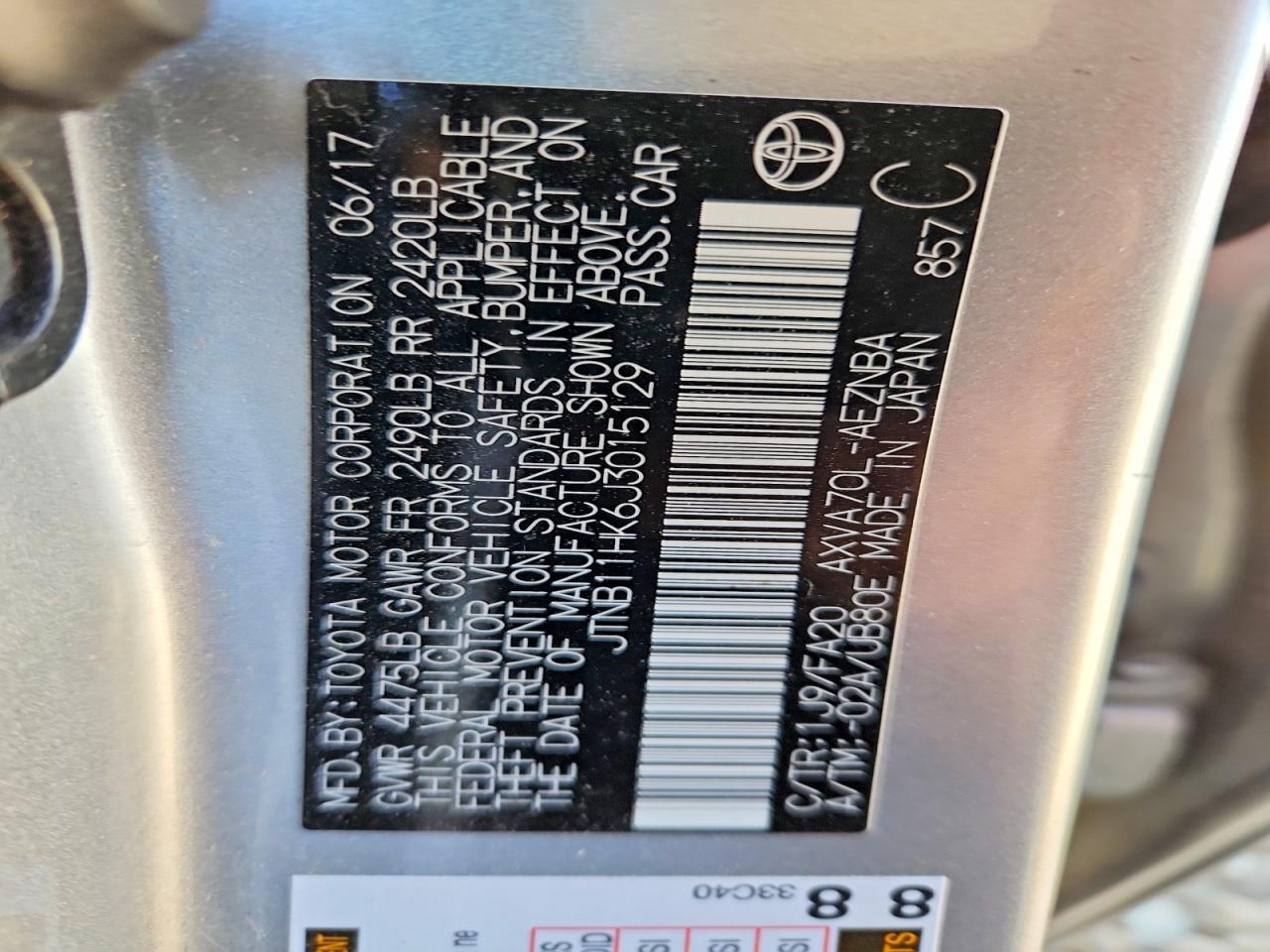 2018 TOYOTA CAMRY LE photo 25