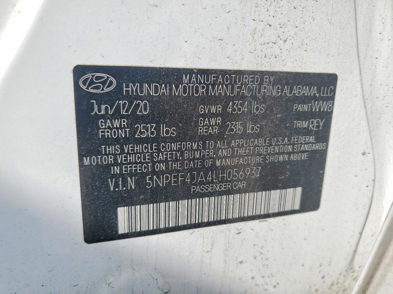 2020 HYUNDAI SONATA SEL photo 37