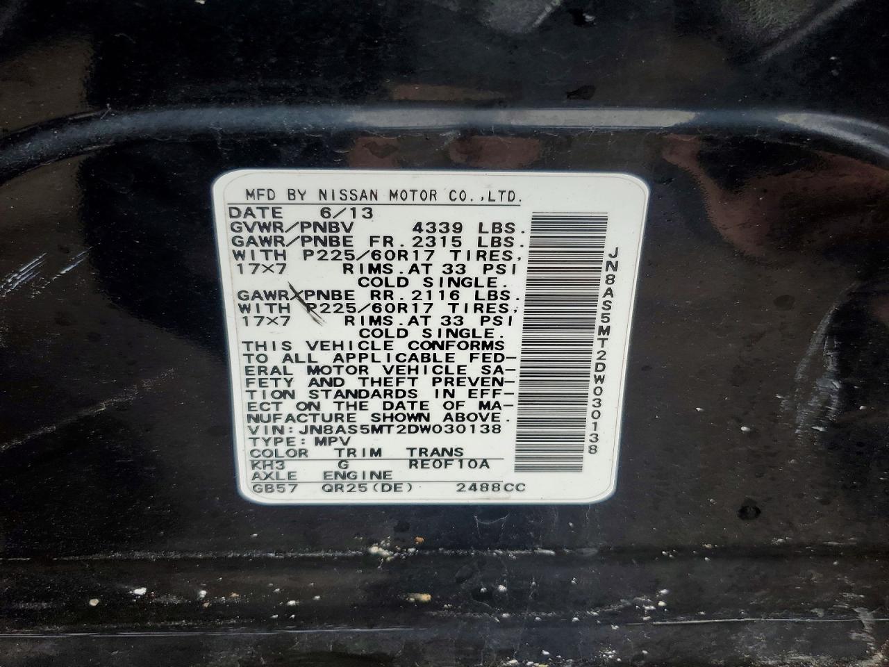 2013 NISSAN ROGUE photo 25