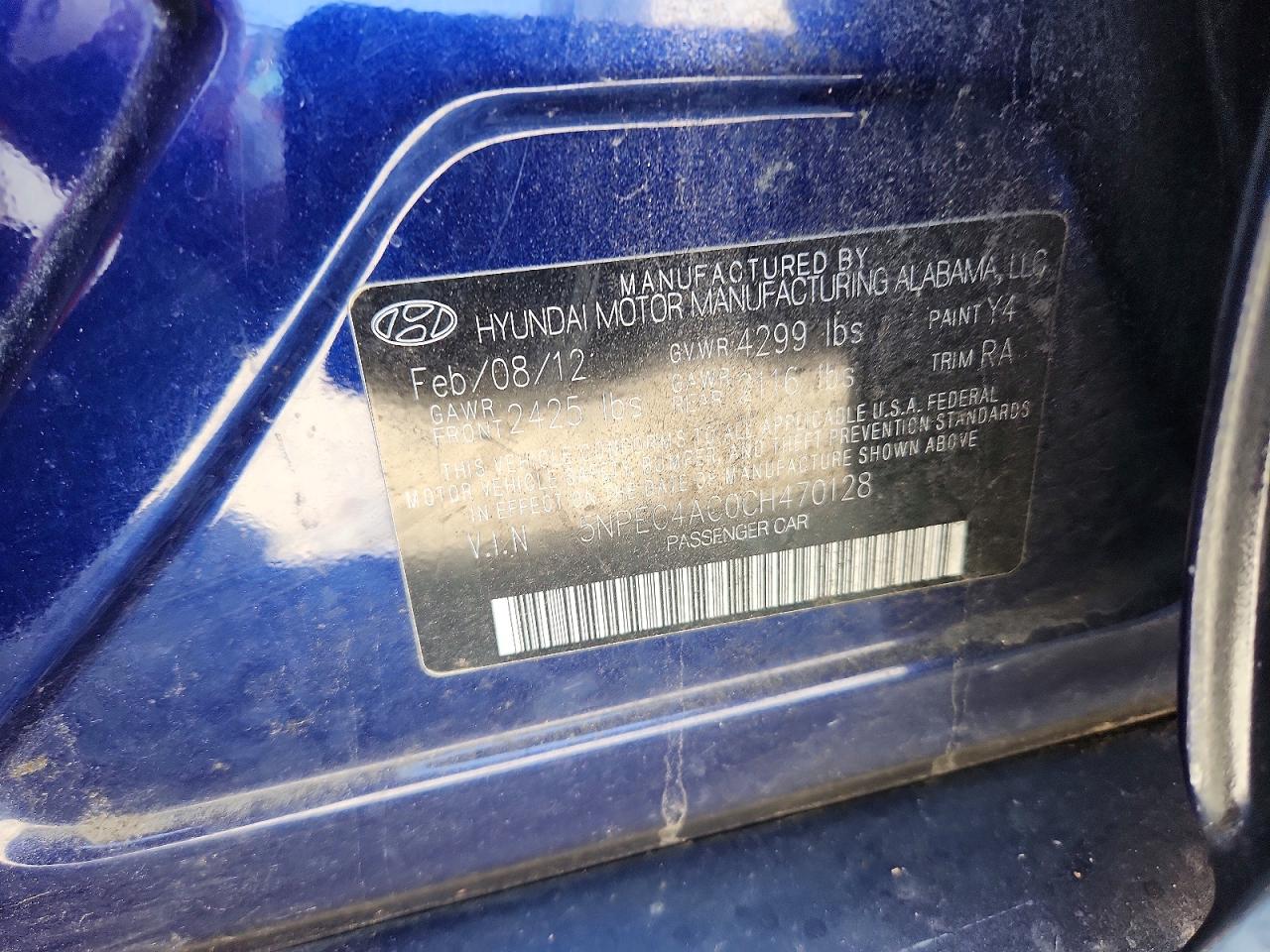 2012 HYUNDAI SONATA SE photo 12