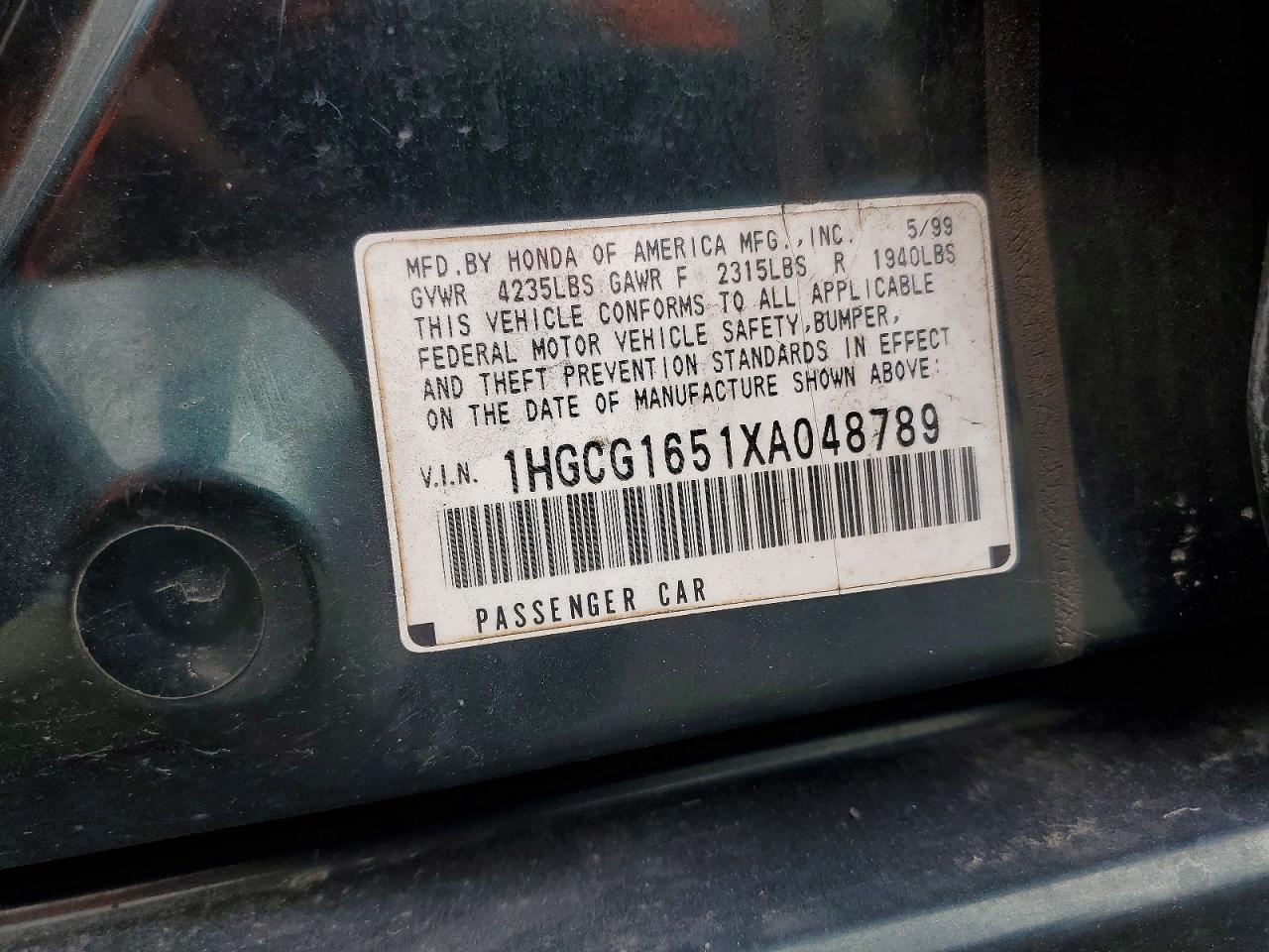 1999 HONDA ACCORD EX photo 34