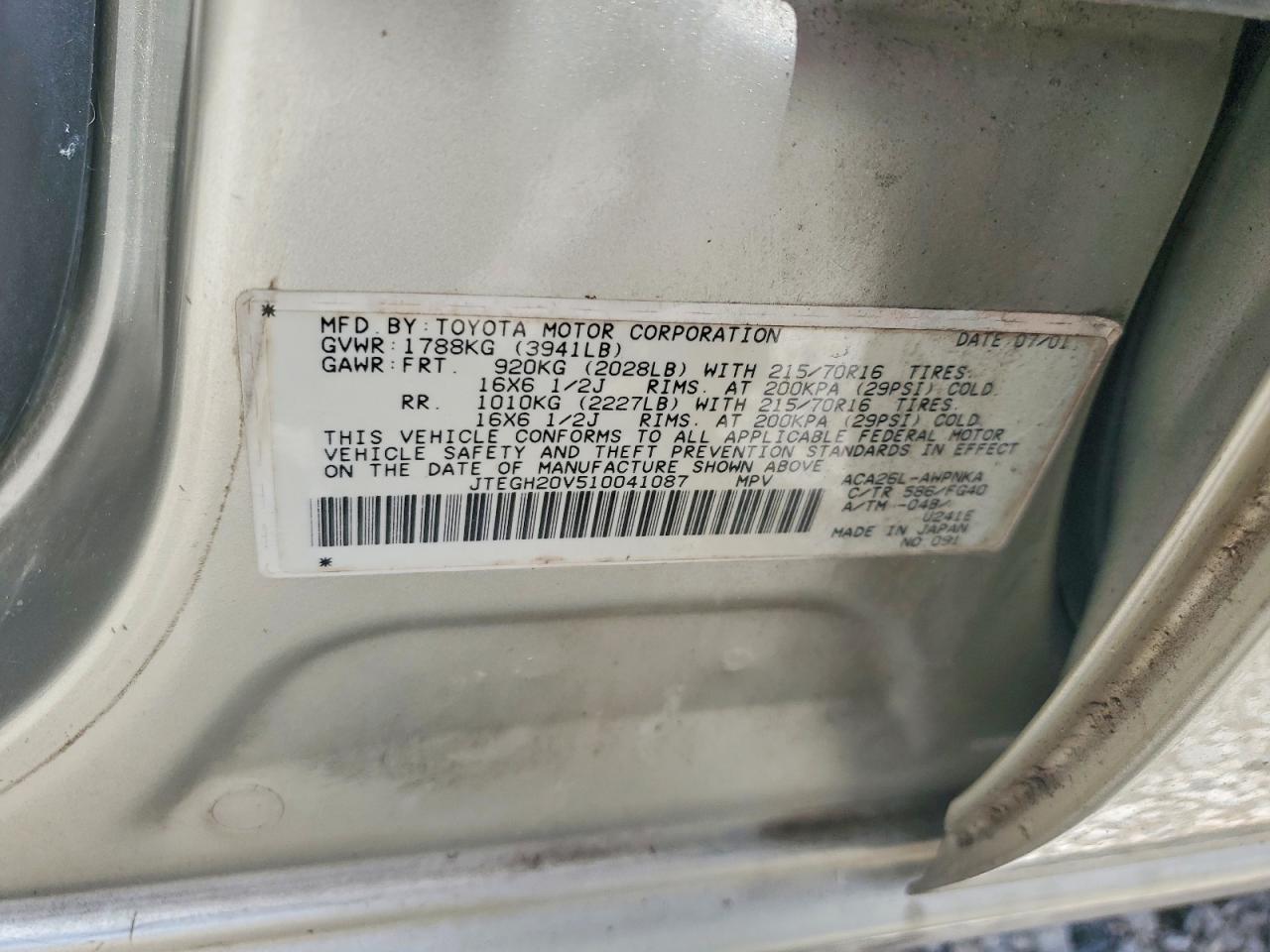 2001 TOYOTA RAV4 BASE photo 25