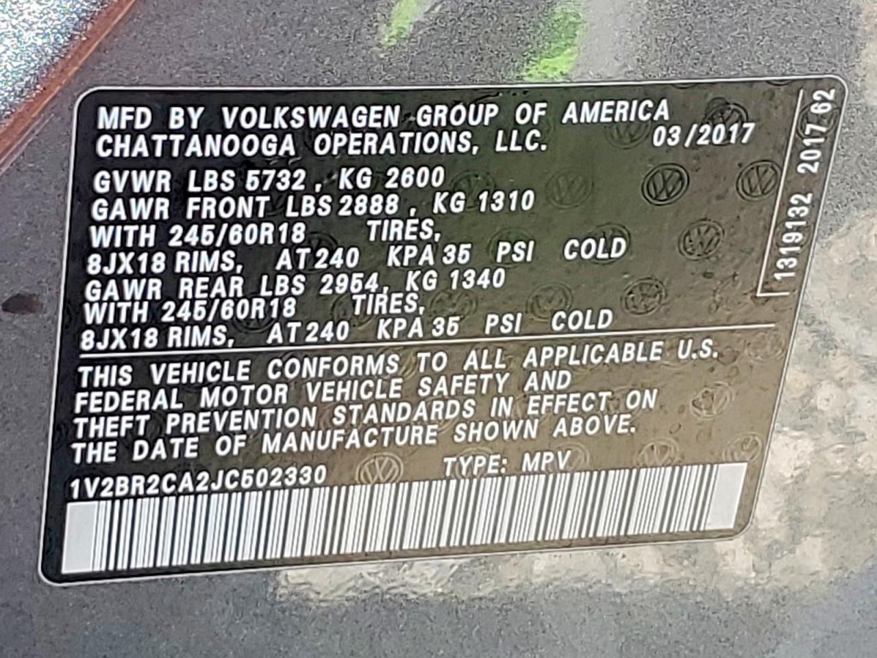 2018 VOLKSWAGEN ATLAS photo 25