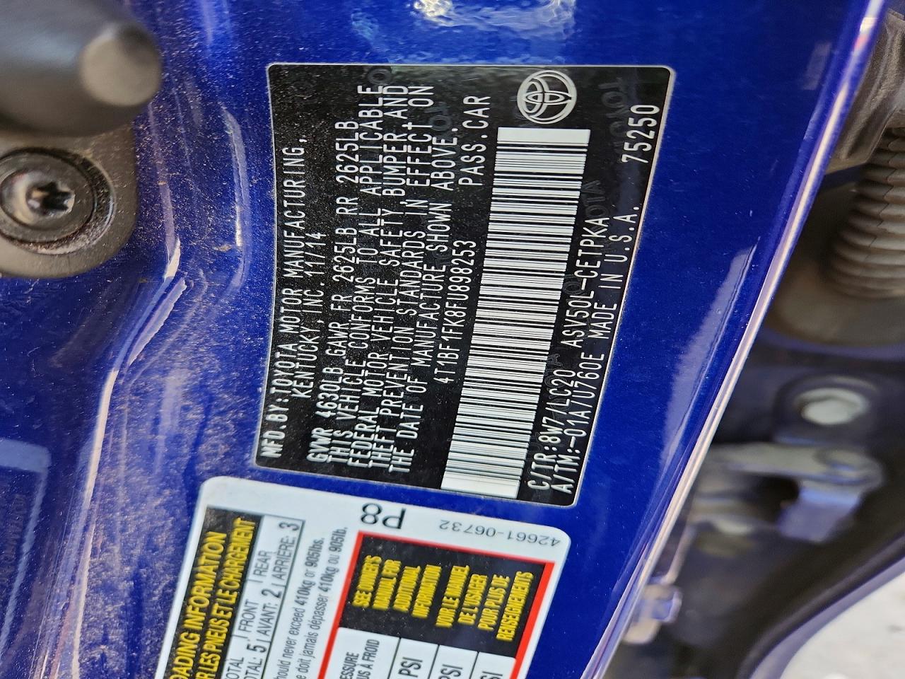 2015 TOYOTA CAMRY XSE photo 23