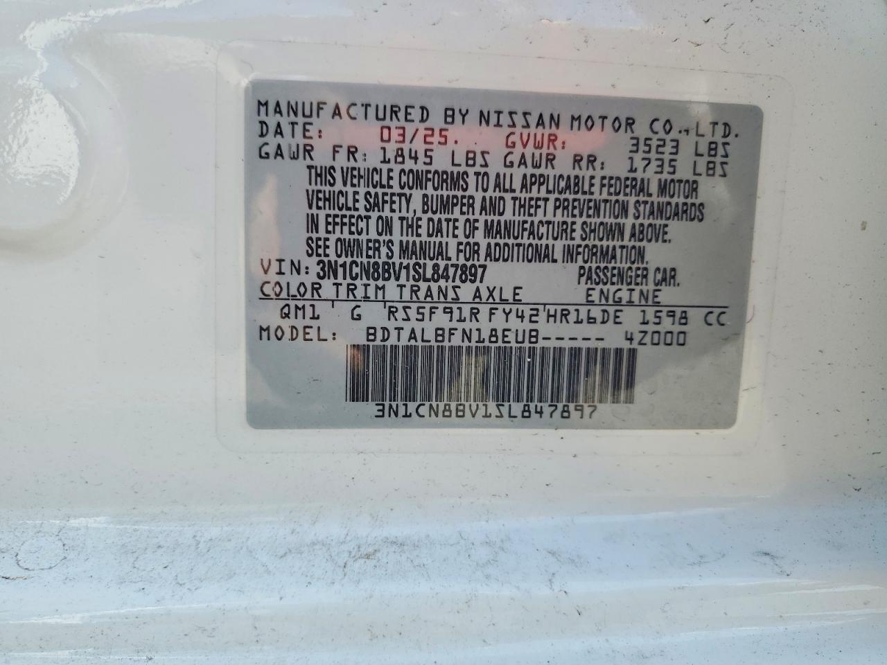 2025 NISSAN VERSA S photo 25