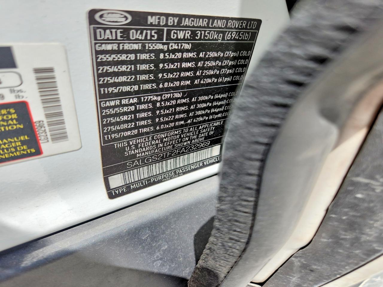 2015 LAND ROVER RANGE ROVER SUPERCHARGED photo 37