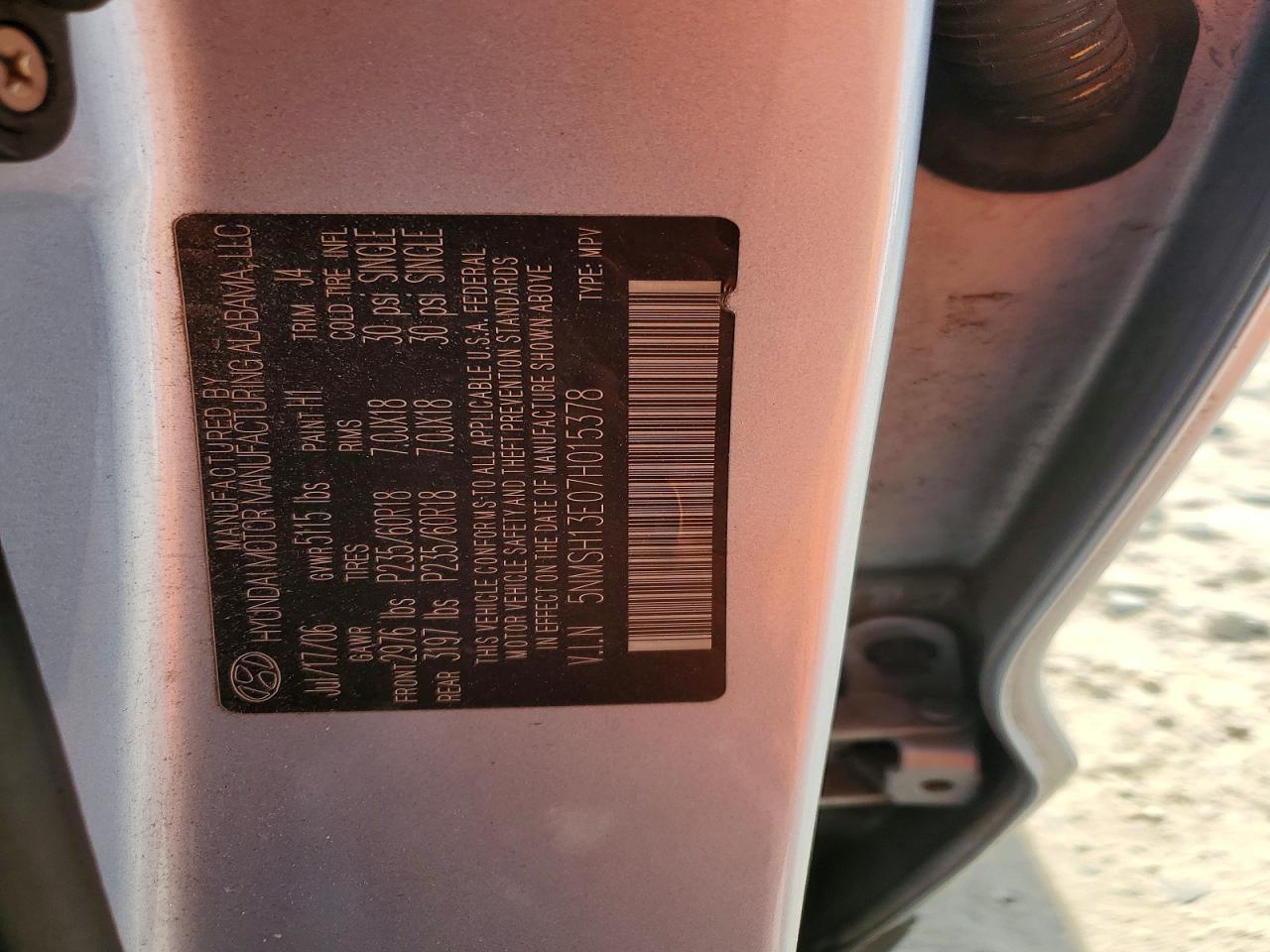 2007 HYUNDAI SANTA FE SE photo 37