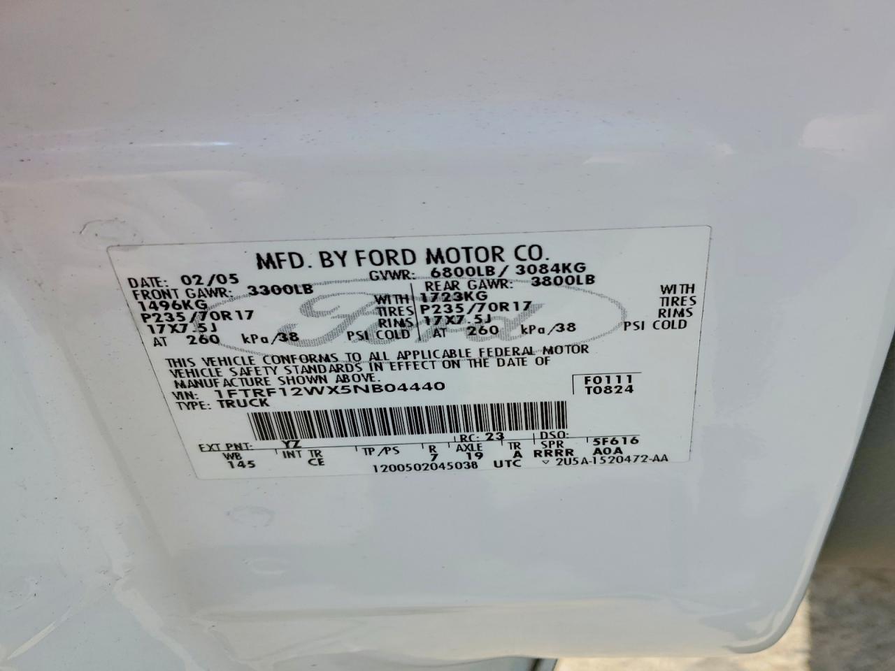 2005 FORD F150 photo 13