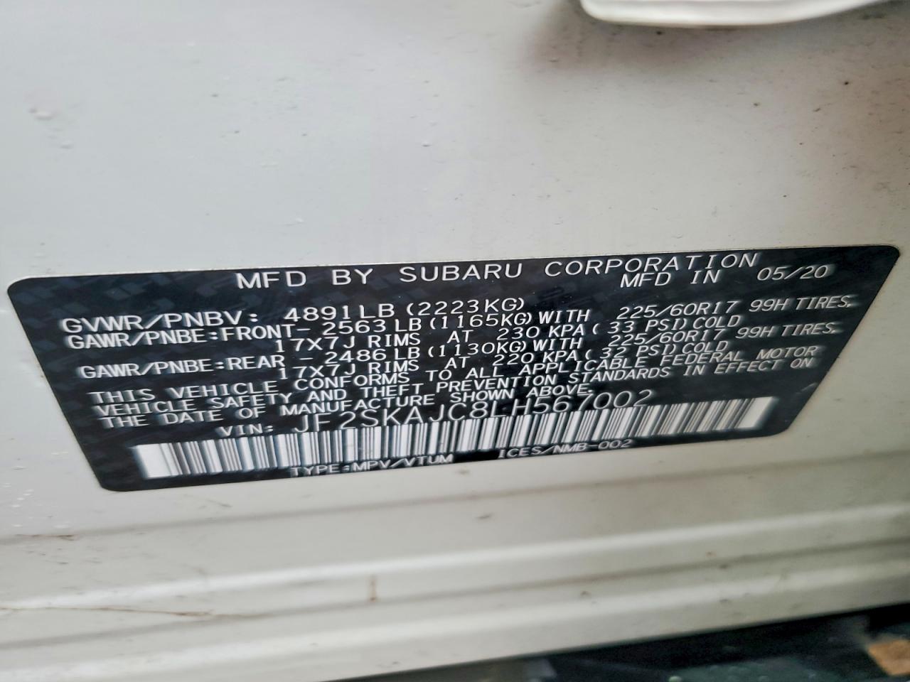 2020 SUBARU FORESTER PREMIUM photo 23