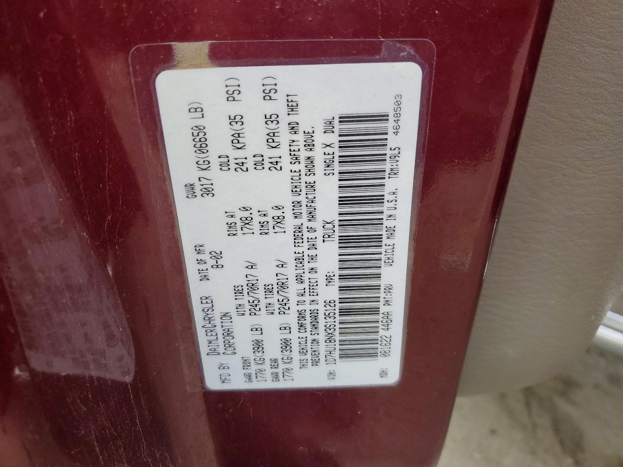 2003 DODGE RAM 1500 ST photo 12