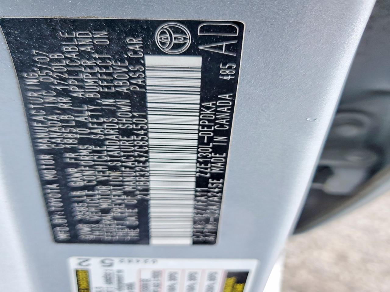 2007 TOYOTA COROLLA CE photo 25