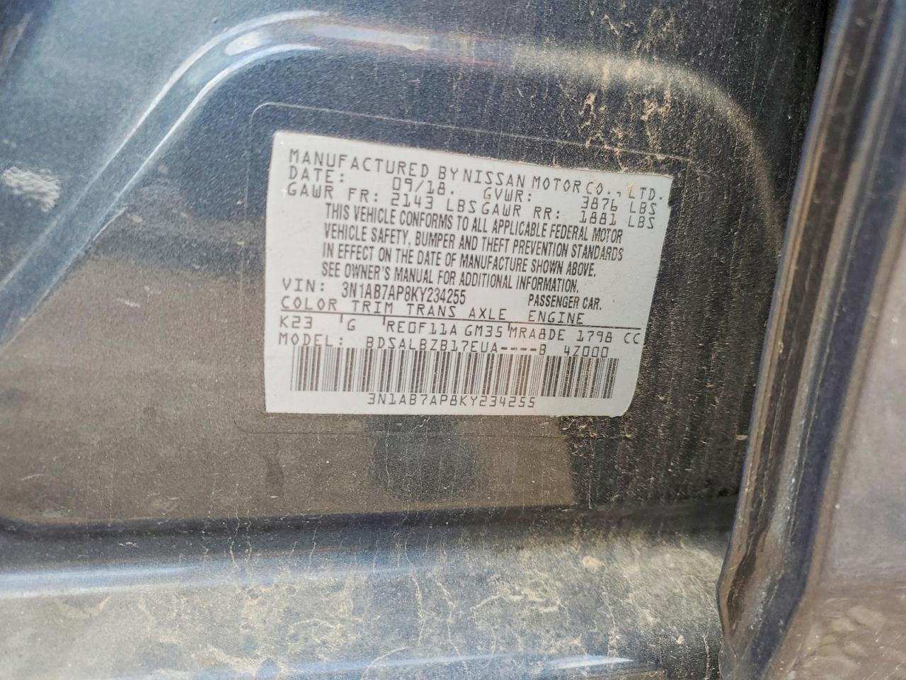 2019 NISSAN SENTRA S photo 23
