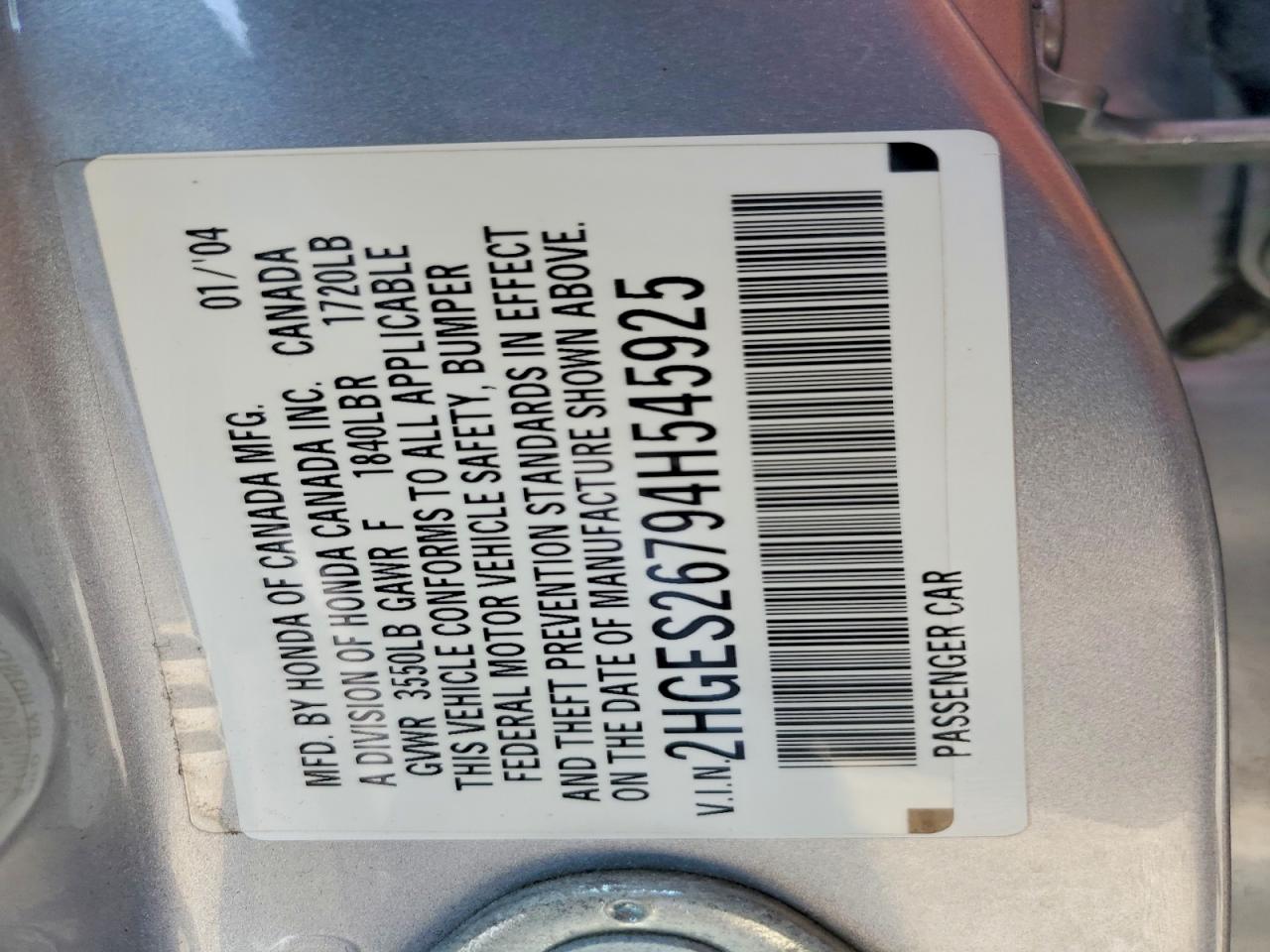 2004 HONDA CIVIC EX photo 34