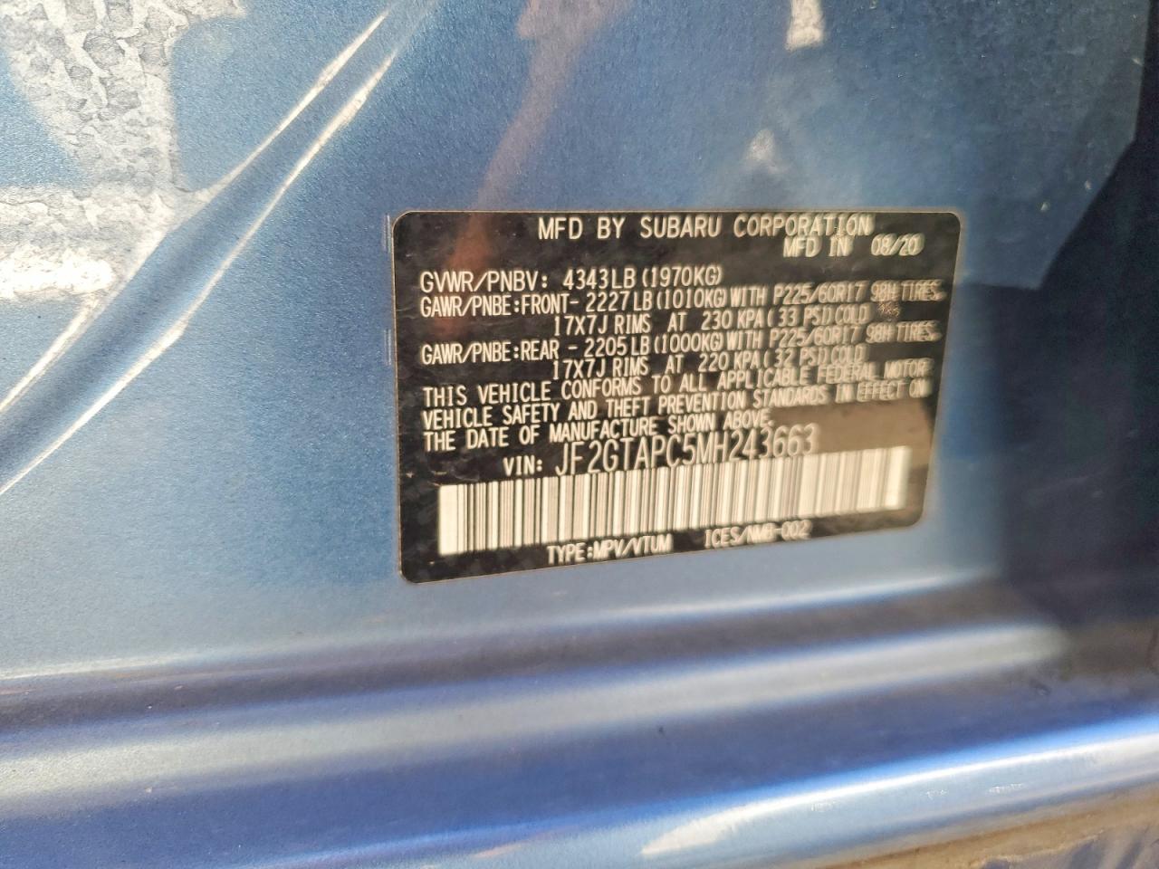 2021 SUBARU CROSSTREK PREMIUM photo 23
