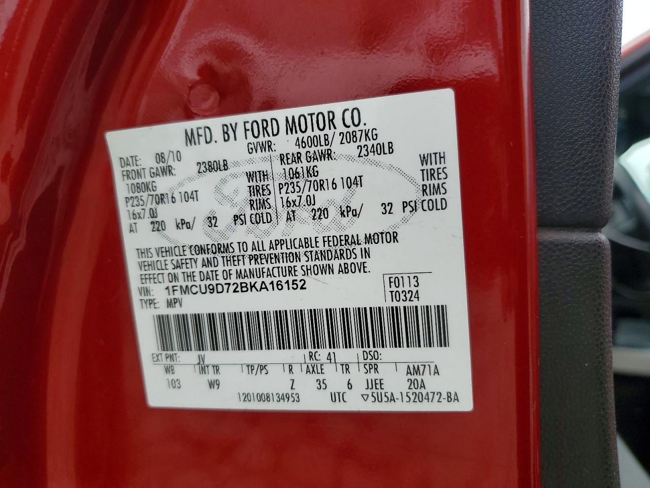 2011 FORD ESCAPE XLT photo 25