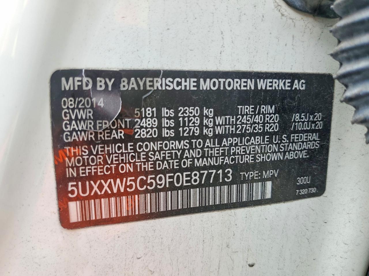 2015 BMW X4 XDRIVE35I photo 27