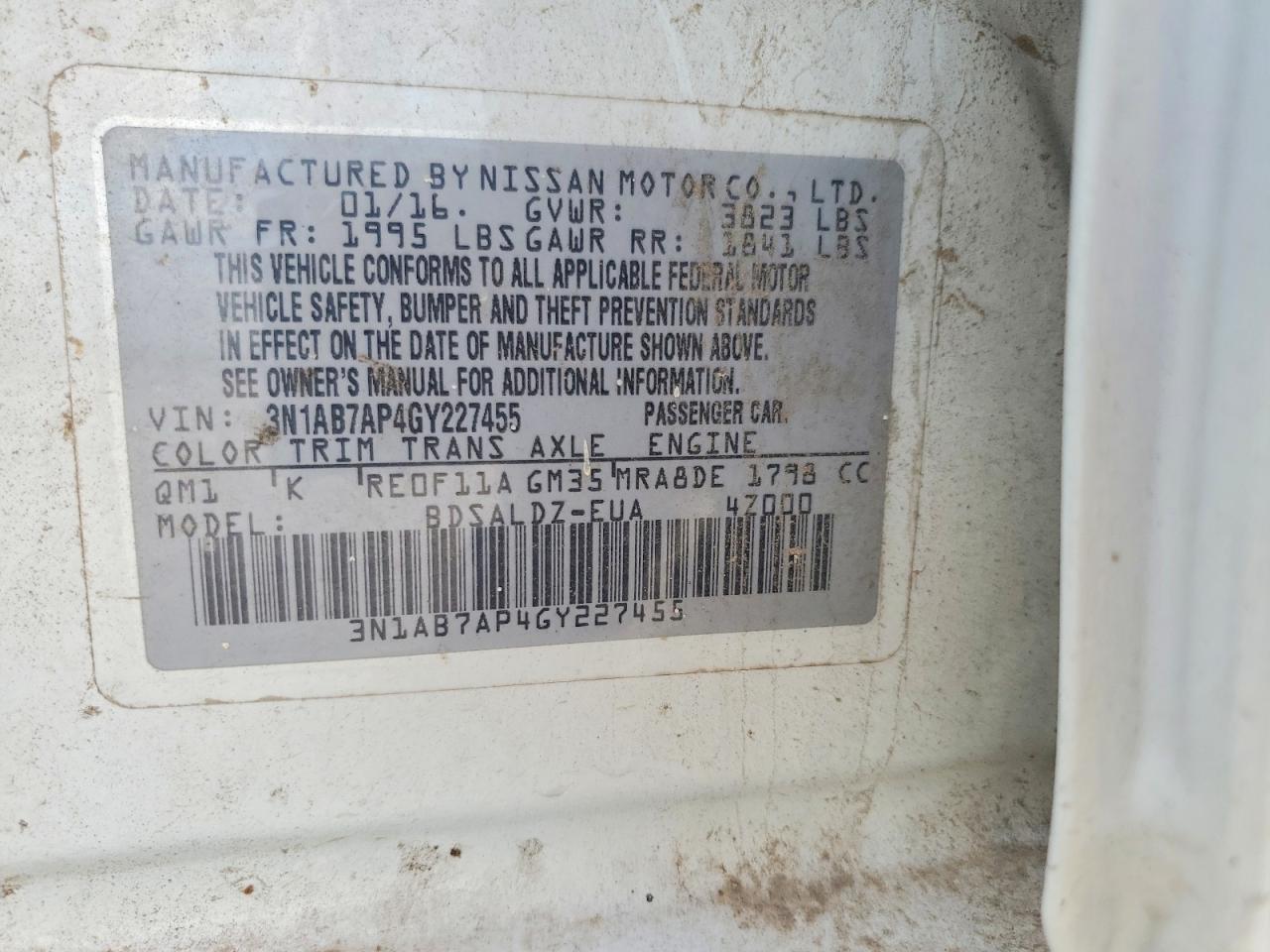 2016 NISSAN SENTRA SV photo 23