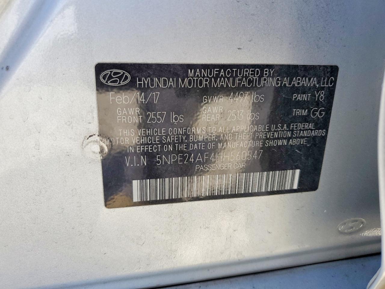 2017 HYUNDAI SONATA SE photo 23