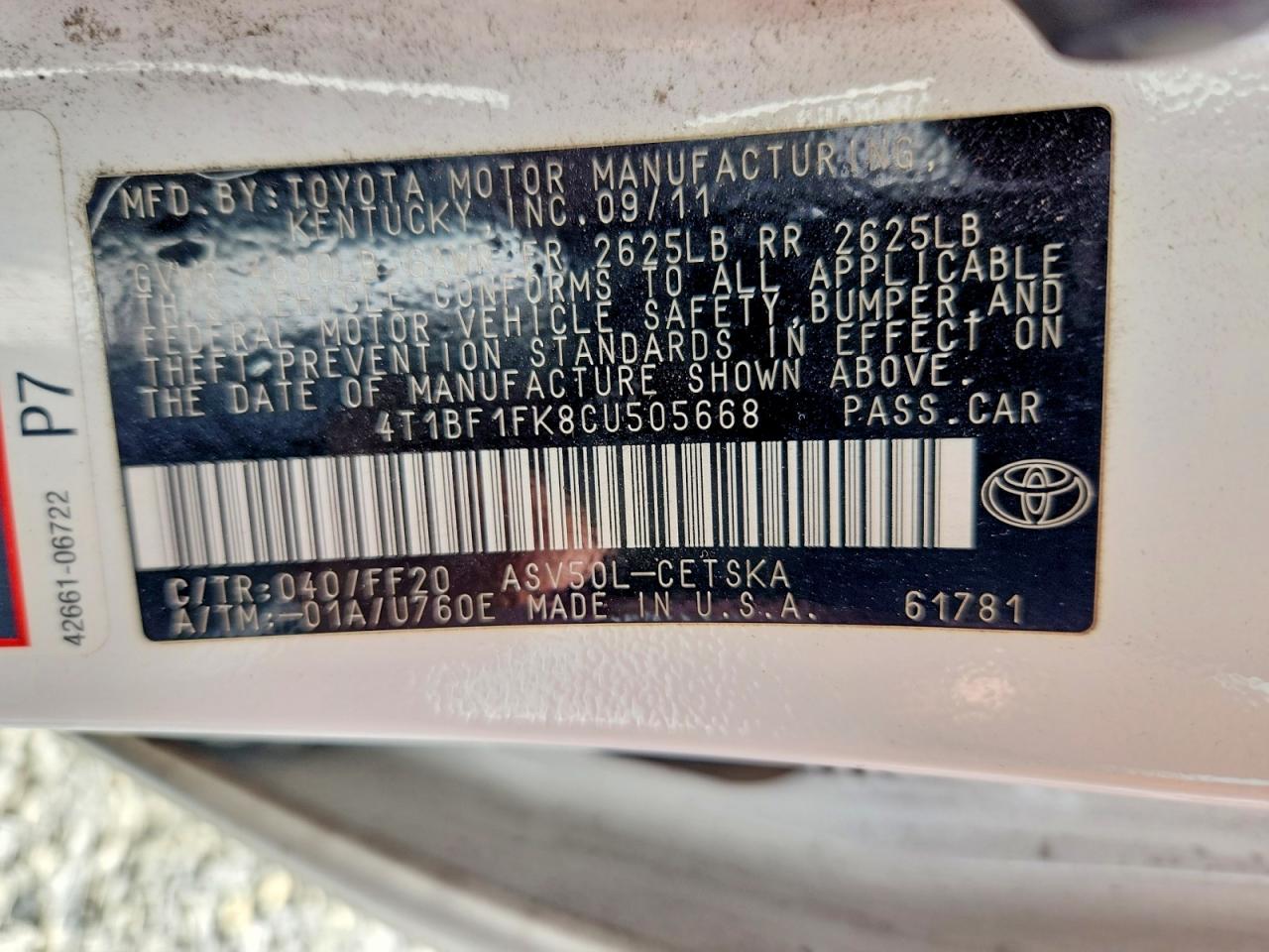 2012 TOYOTA CAMRY SE photo 34