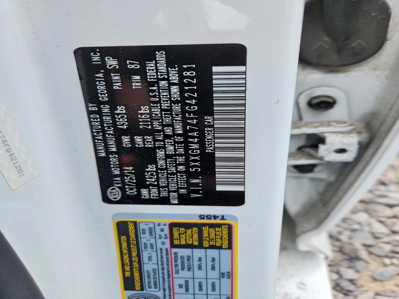 2015 KIA OPTIMA LX photo 37