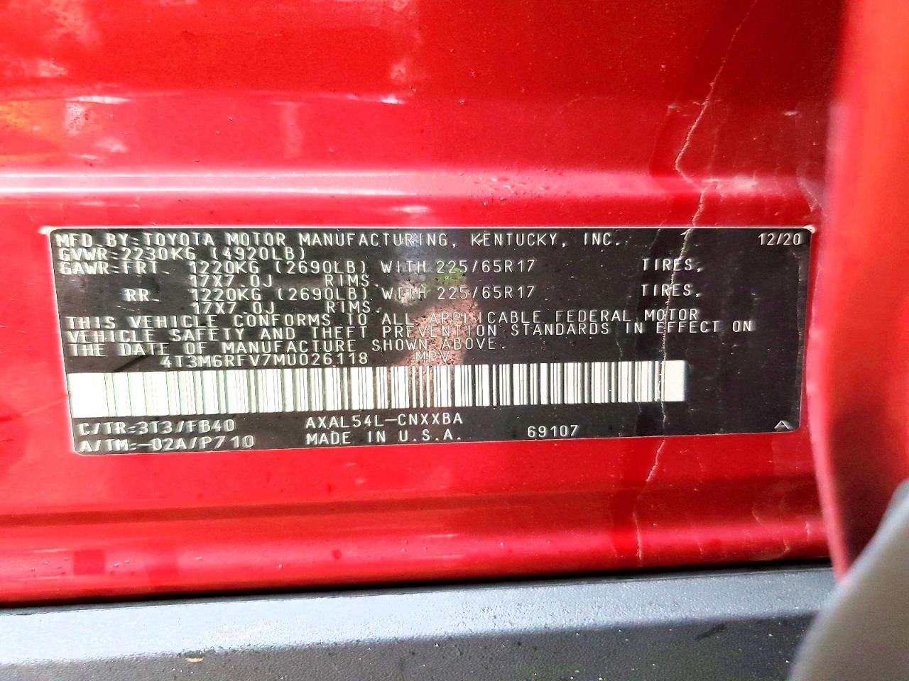 2021 TOYOTA RAV4 LE photo 23