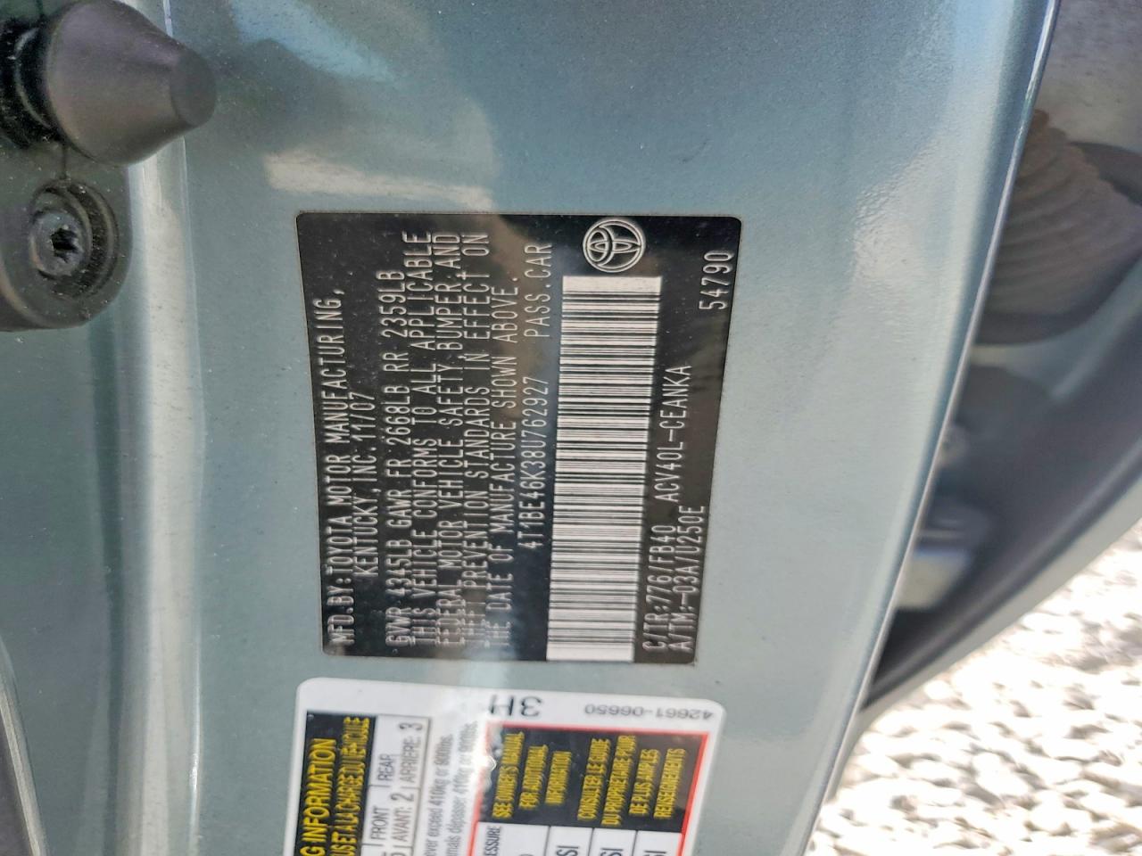 2008 TOYOTA CAMRY LE photo 23