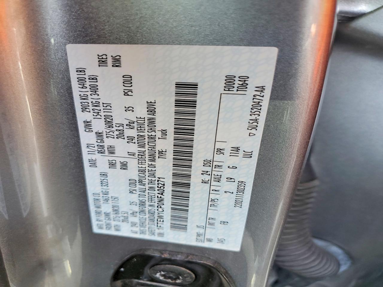 2022 FORD F150 SUPERCREW photo 23