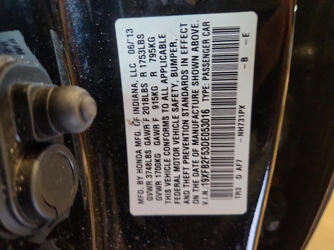 2013 HONDA CIVIC LX photo 23