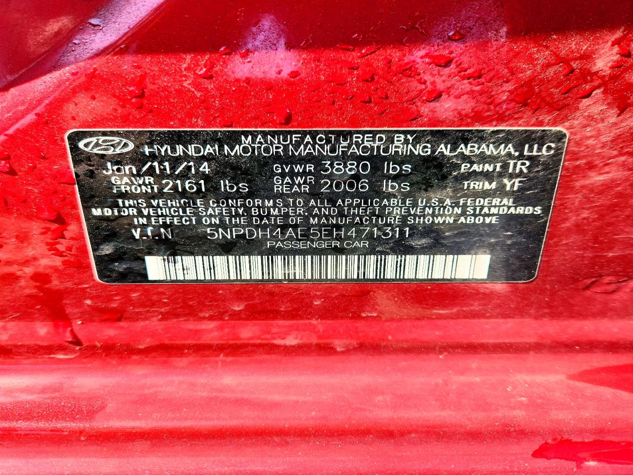 2014 HYUNDAI ELANTRA SE photo 34