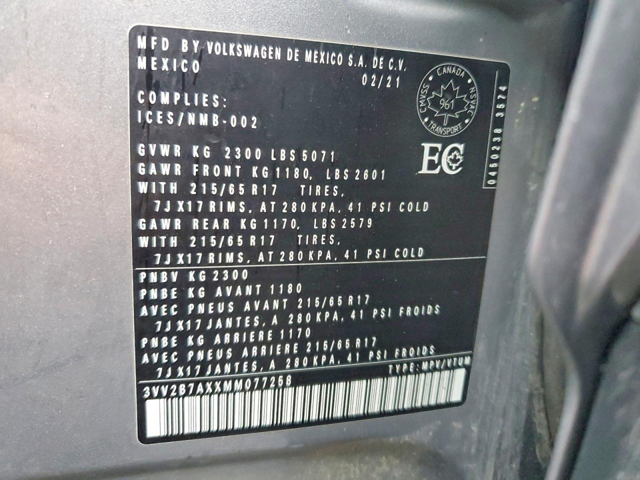 2021 VOLKSWAGEN TIGUAN SE photo 27