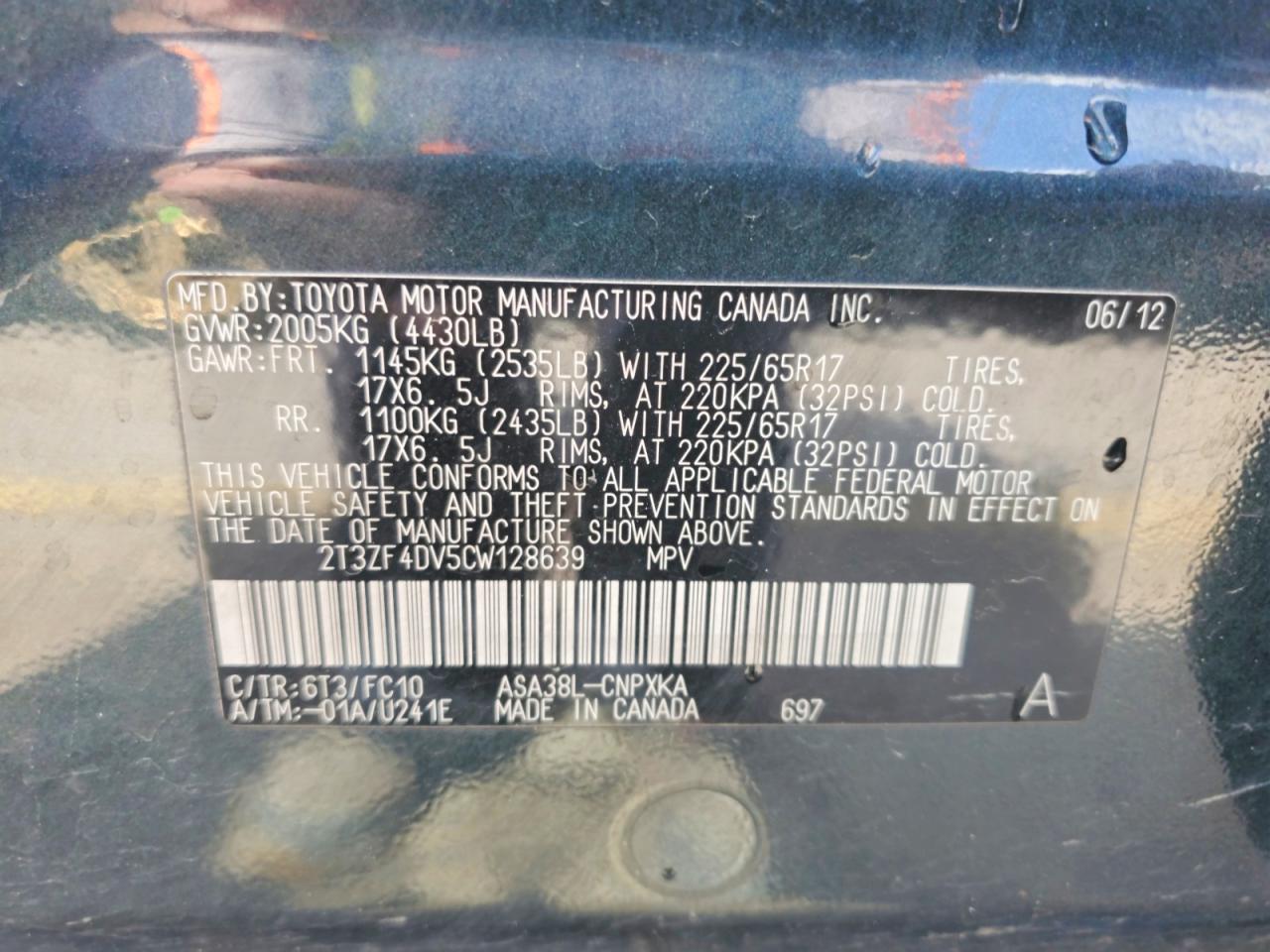 2012 TOYOTA RAV4 BASE photo 37