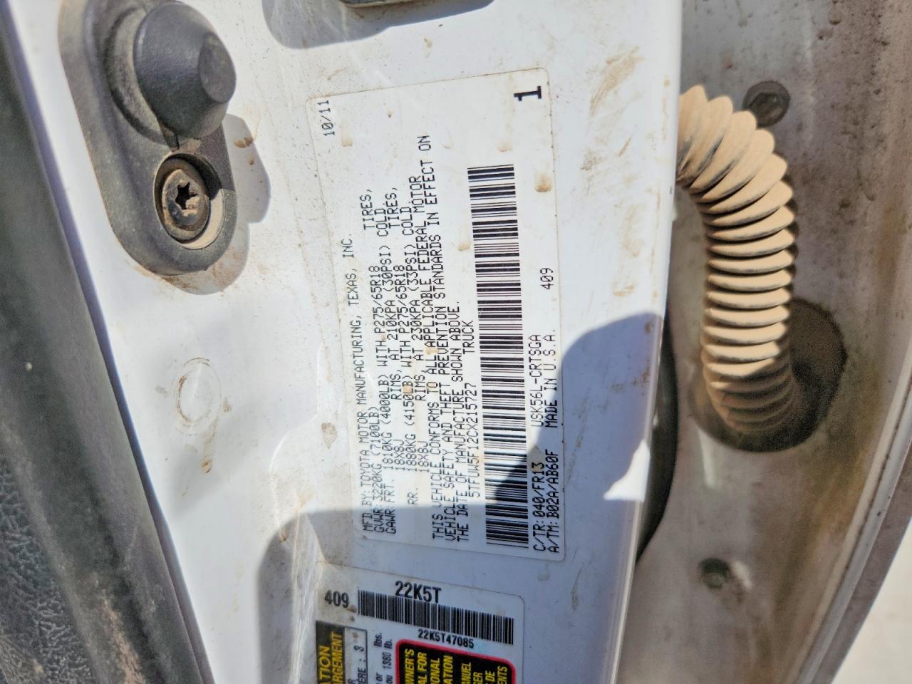 2012 TOYOTA TUNDRA GRADE photo 23