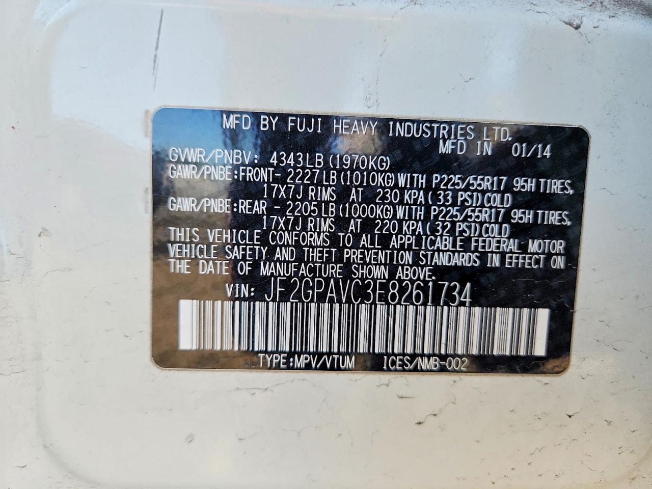 2014 SUBARU XV CROSSTREK 2.0 PREMIUM photo 12