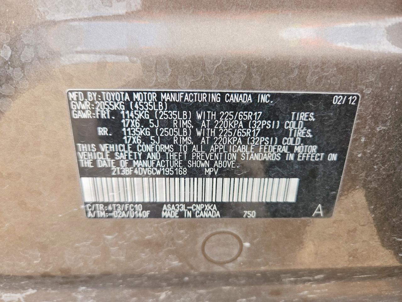 2012 TOYOTA RAV4 BASE photo 25