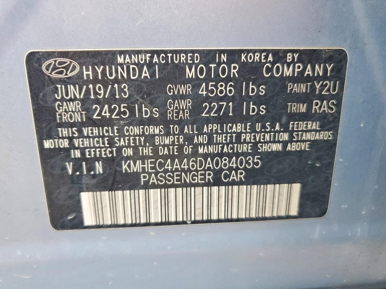 2013 HYUNDAI SONATA photo 34