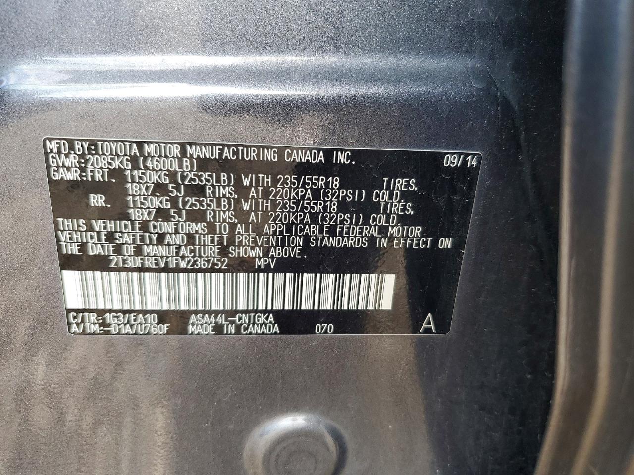 2015 TOYOTA RAV4 LIMITED photo 37