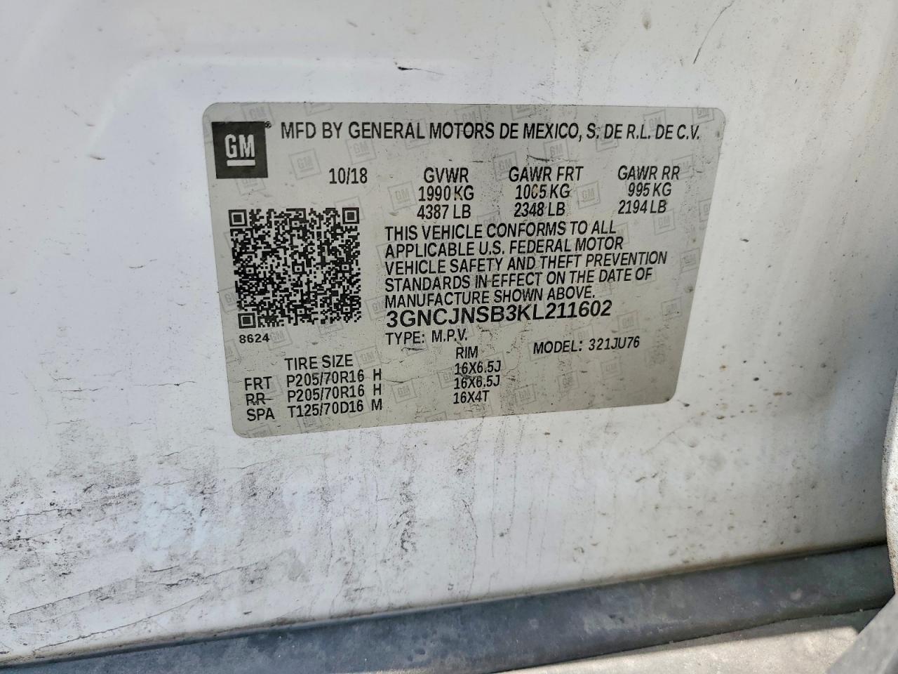 2019 CHEVROLET TRAX LS photo 37