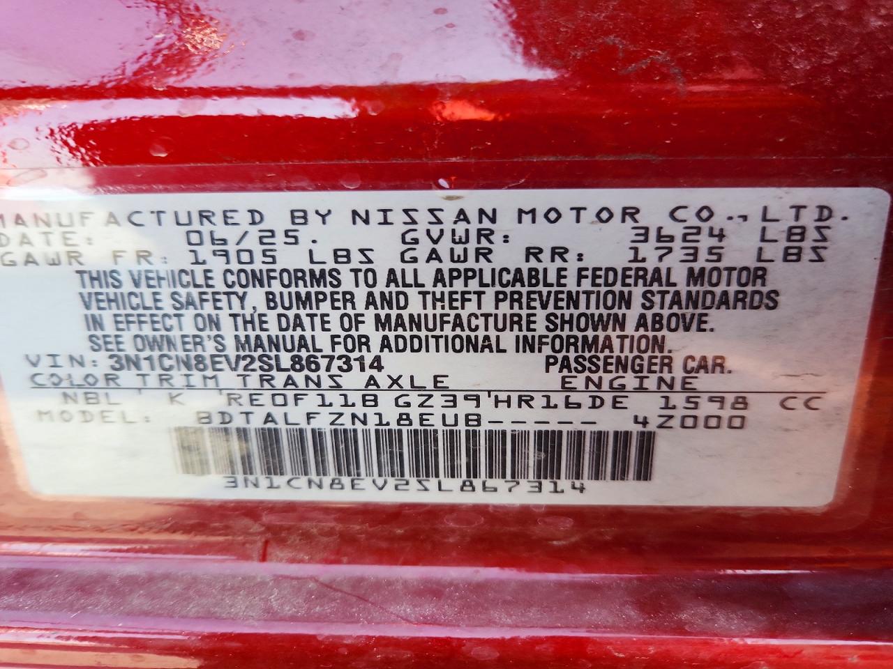 2025 NISSAN VERSA SV photo 34